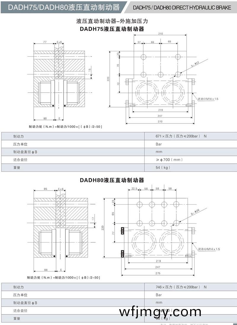 DADH75液壓直動製(zhi)動器